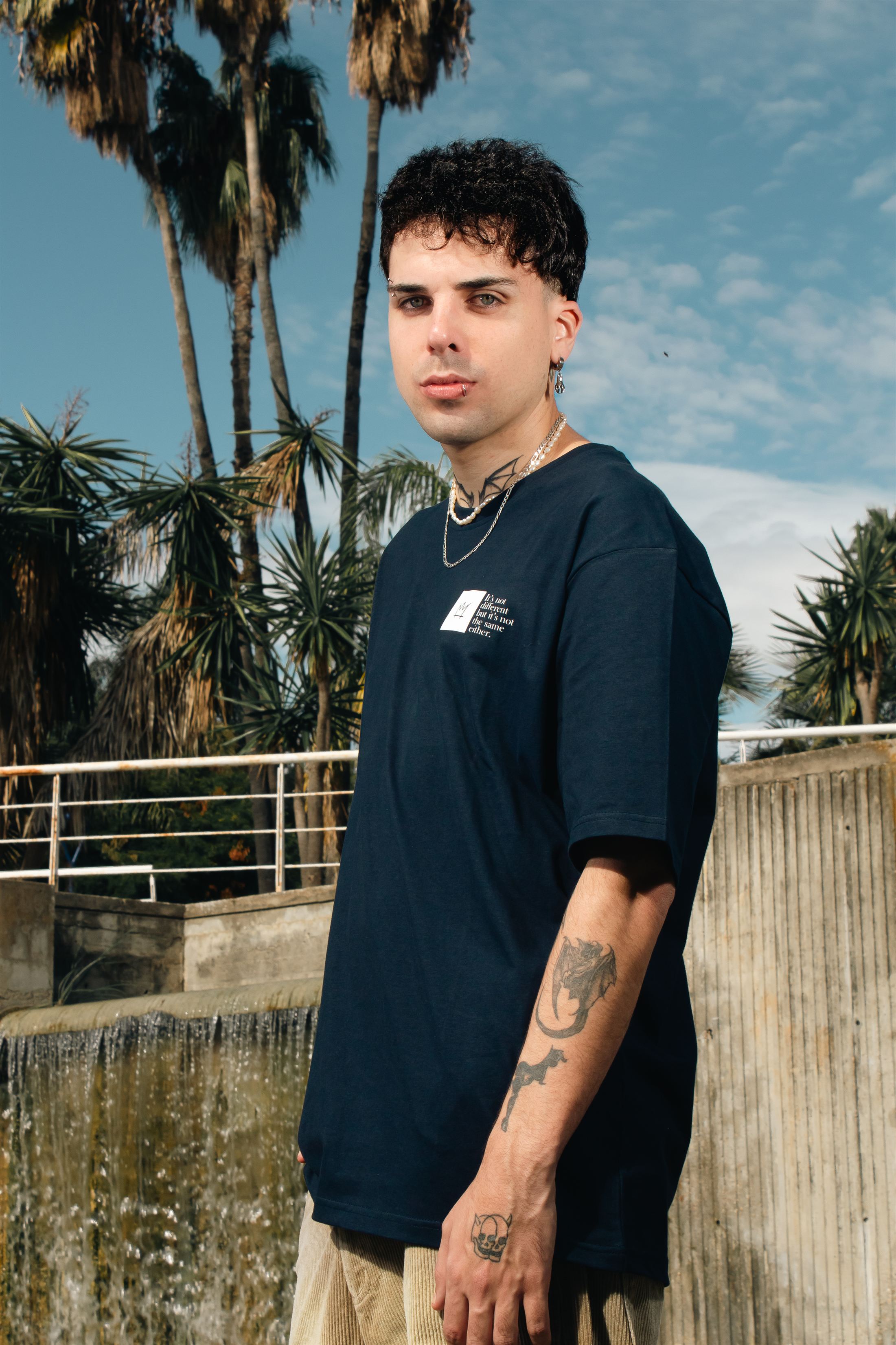 Camiseta Script Azul